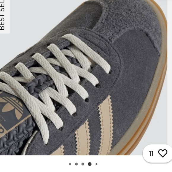 Adidas Gazelle Bold Platform Sneakers Grey Six Magic Beige Size Women’s 7.5 - Picture 8 of 8